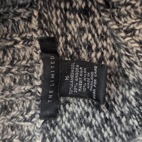 Vintage The Limited Womens Medium Wool Blend Turtleneck Sweater Black Classic - Picture 7 of 7